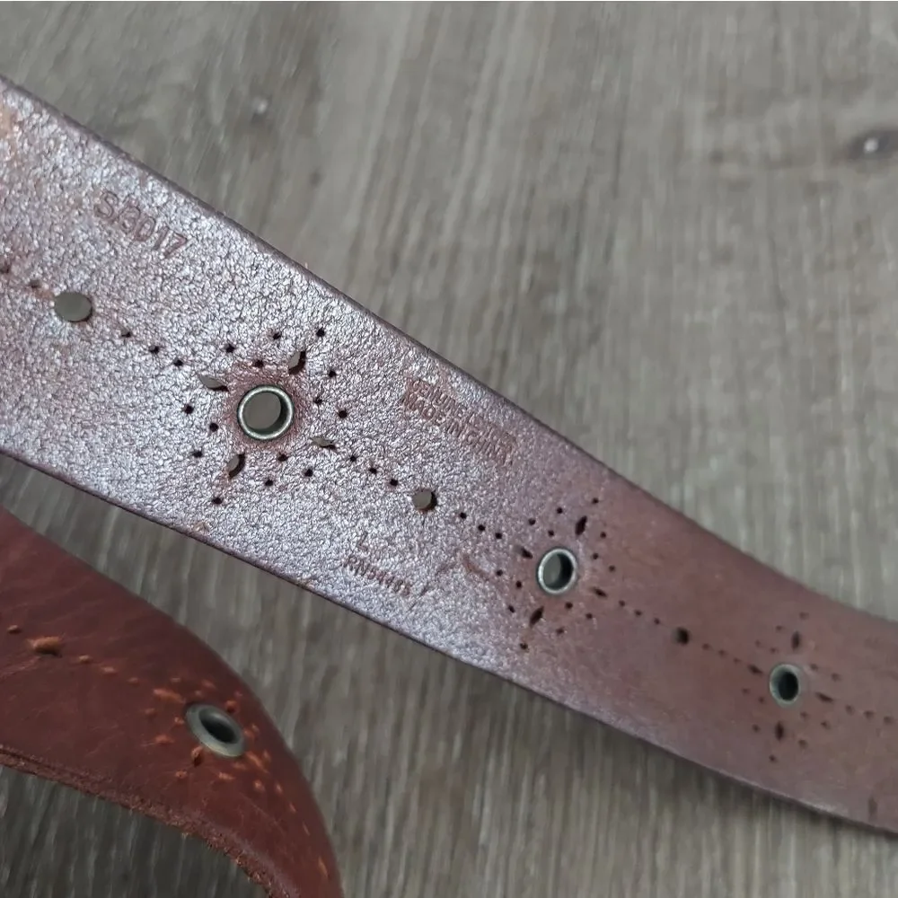 American Eagle Outfitters Brown Perforated Grommet Belt Small